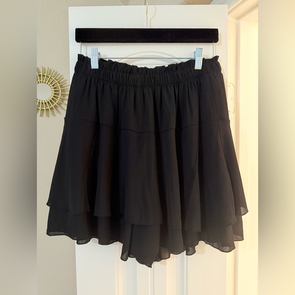 Black Flowy Skort